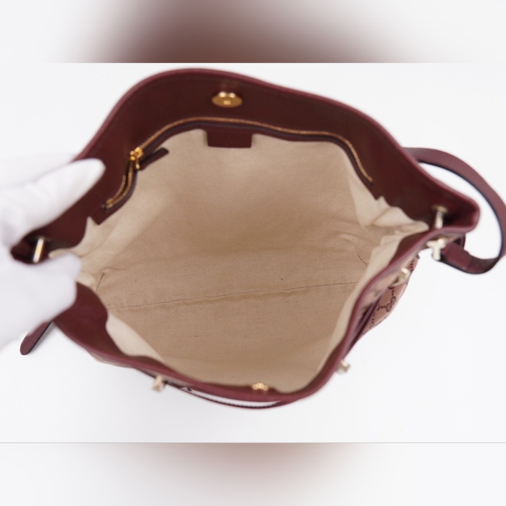 CD12 💖 Gucci Horsebit 1955 Messenger Bag GG Canvas Large - Picture 13 of 14